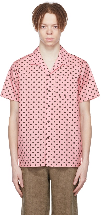 Photo: Noah Pink Cotton Polka Dot Shirt