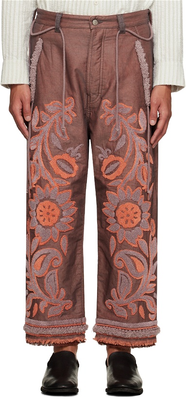 Photo: Craig Green Burgundy Tapestry Trousers