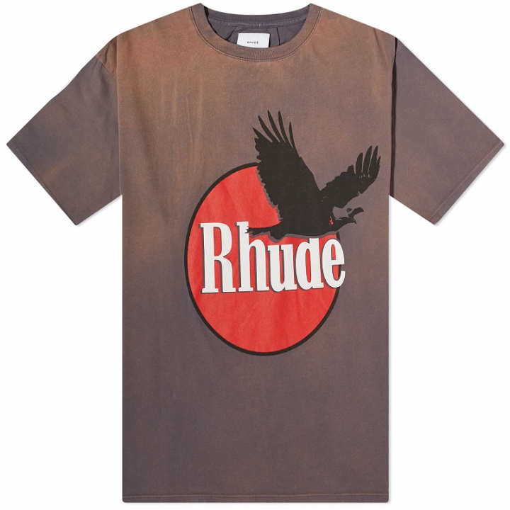 Photo: Rhude Men's Eagle Logo T-Shirt in Vintage/Grey