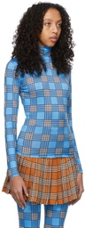 SHUTING QIU Blue Polyester T-Shirt