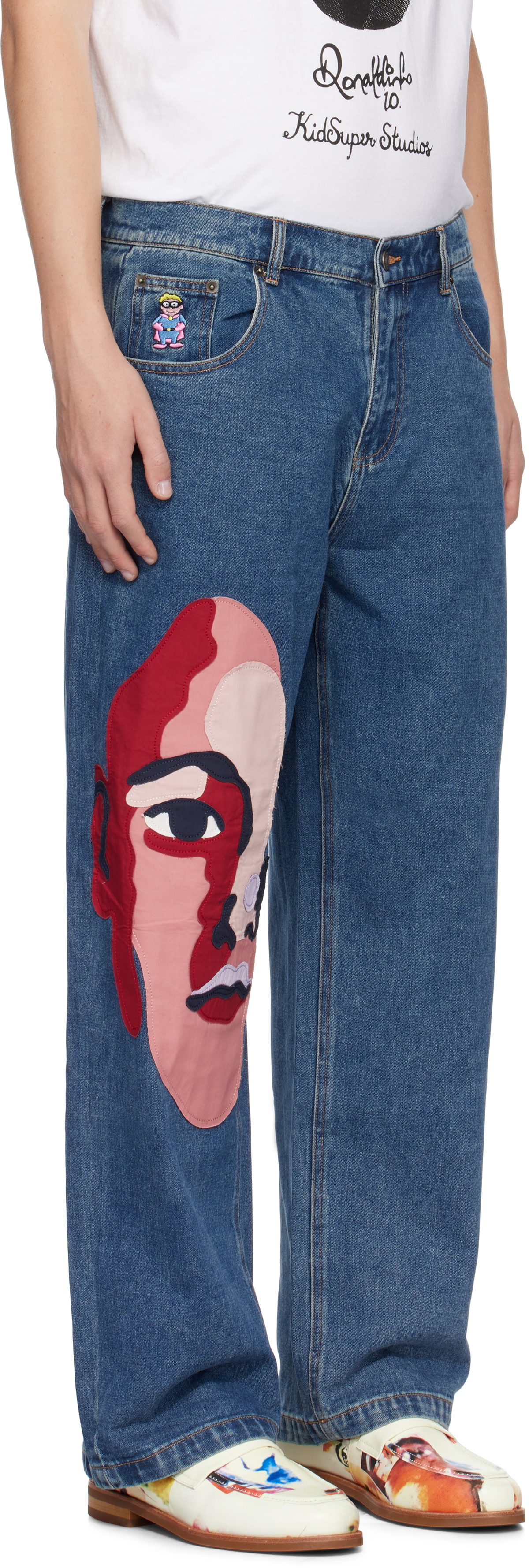 KidSuper Blue Face Jeans