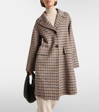 'S Max Mara John checked wool and mohair-blend coat