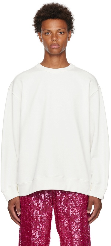 Photo: Dries Van Noten White Cotton Sweatshirt