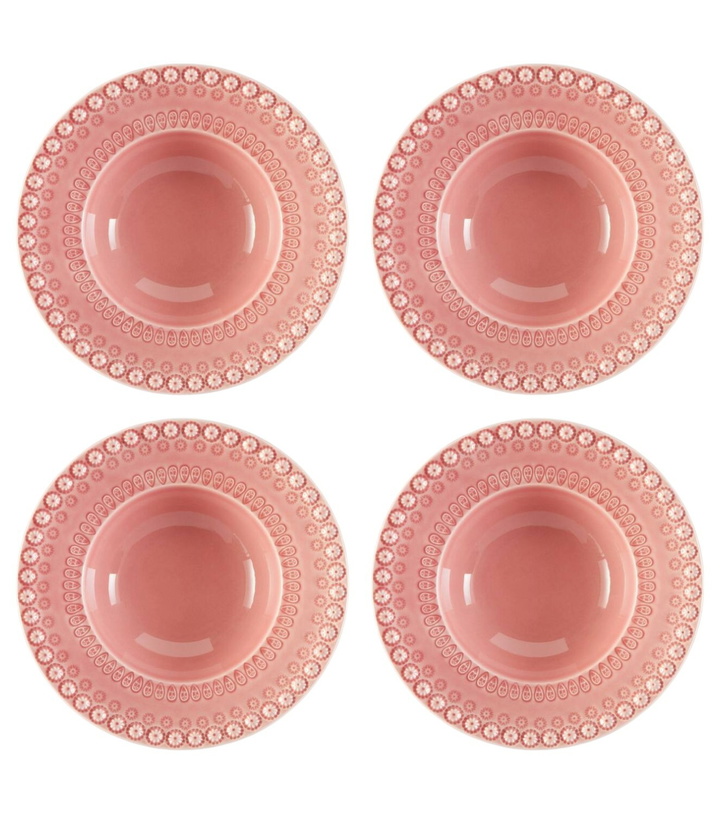 Photo: Bordallo Pinheiro Fantasia set of 4 ceramic soup plates