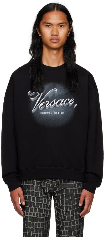 Photo: Versace Black Film Titles Sweatshirt