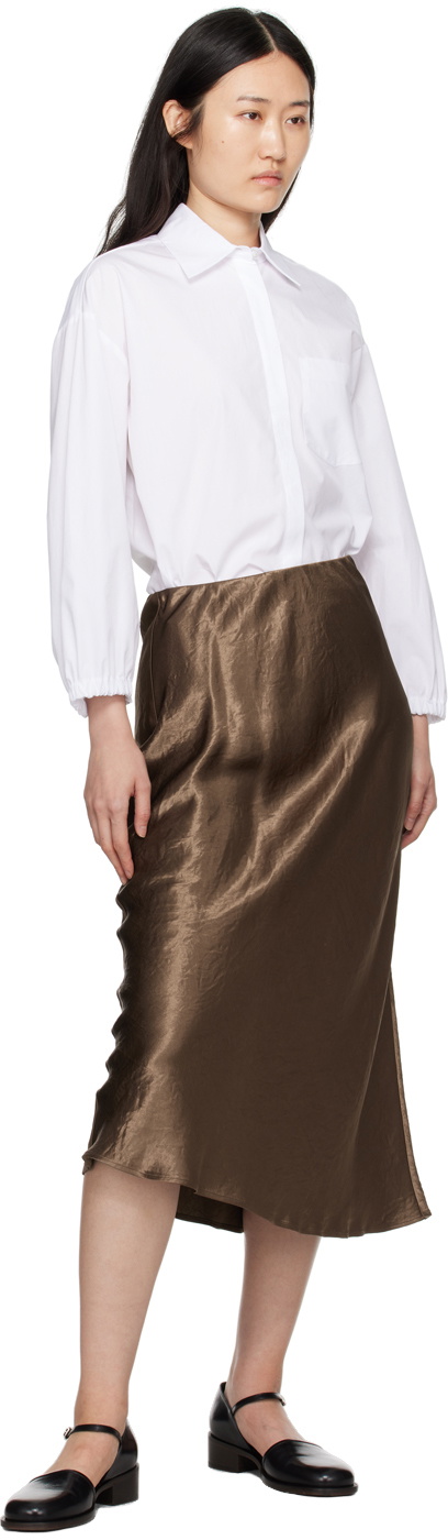 Max Mara Leisure Brown Alessio Midi Skirt