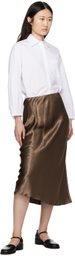Max Mara Leisure Brown Alessio Midi Skirt