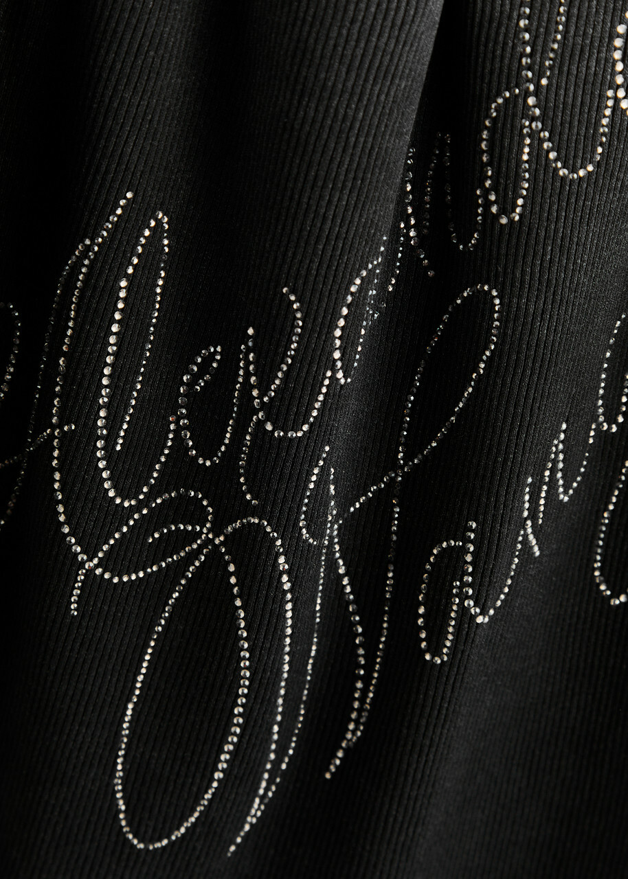 Alexander Wang Logo-embellished Cotton T-shirt Black