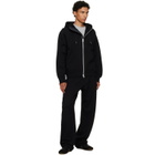 sacai Black Cotton Jersey Hoodie