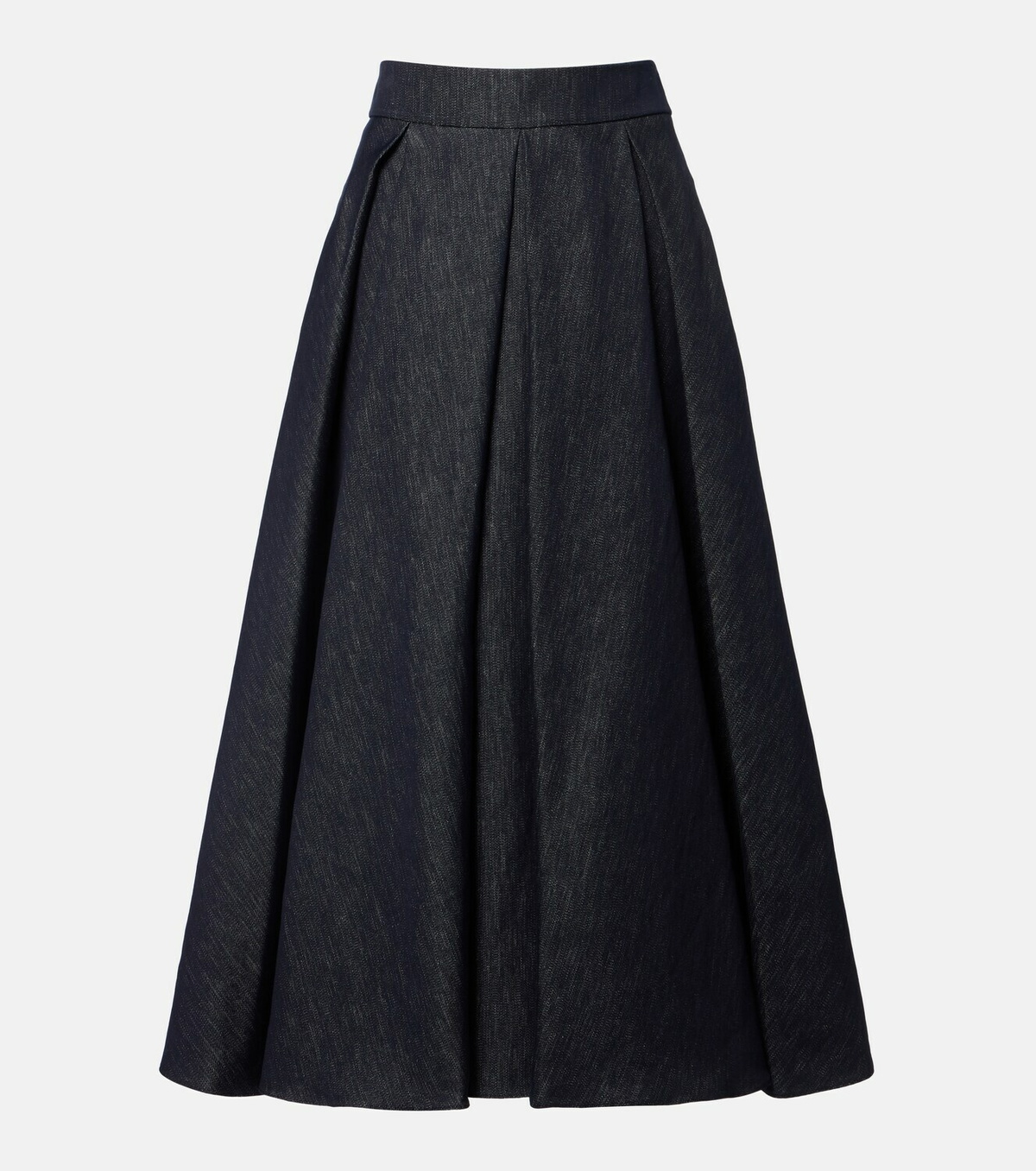 'S Max Mara Pleated denim midi skirt