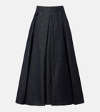 'S Max Mara Pleated denim midi skirt