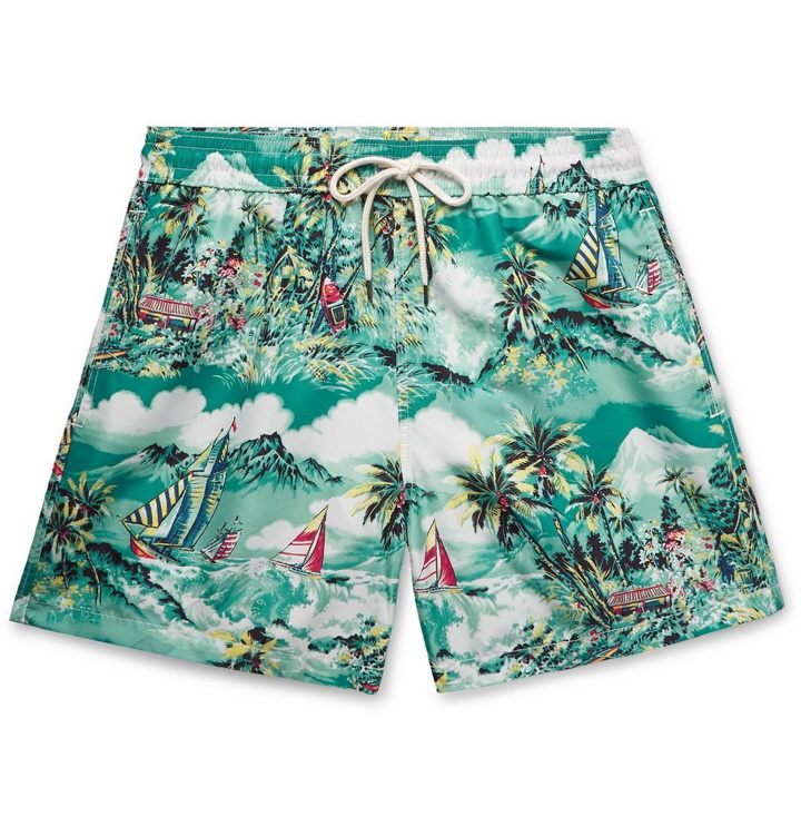 Photo: Polo Ralph Lauren - Traveller Mid-Length Printed Swim Shorts - Men - Green
