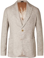 GIORGIO ARMANI - Mélange Linen-Blend Suit Jacket - Neutrals