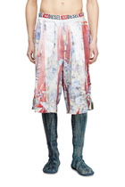 Diesel Floral shorts with cracked over-print - Shorts - Unisex - Multicolor