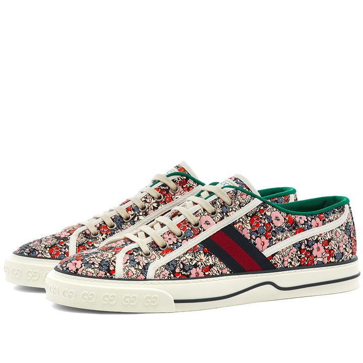 Photo: Gucci Tennis 1977 Liberty Printed Canvas Sneaker