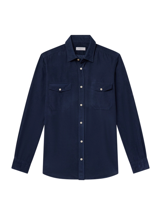 Photo: Boglioli - Cotton-Corduroy Shirt - Blue