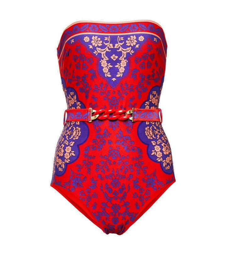 Photo: Zimmermann Raie printed bandeau swimsuit