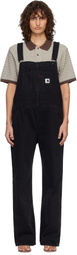 Carhartt Work In Progress Black Bib Straight Denim Overalls