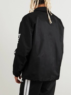 Palm Angels - Appliquéd Logo-Print Shell Coach Jacket - Black