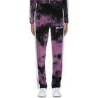 Palm Angels Black and Purple Chenille Tie-Dye Lounge Pants
