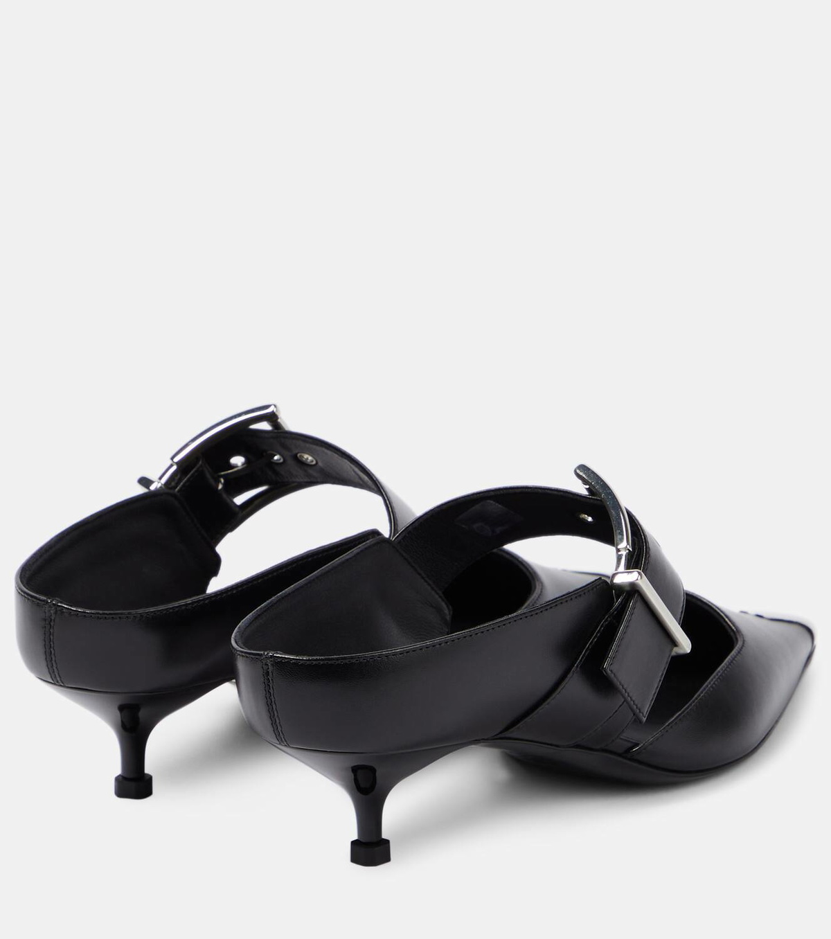 Alexander Mcqueen Women Black Leather Shard Mules main image 1