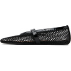 ALAÏA Black Fishnet Ballerina Flats
