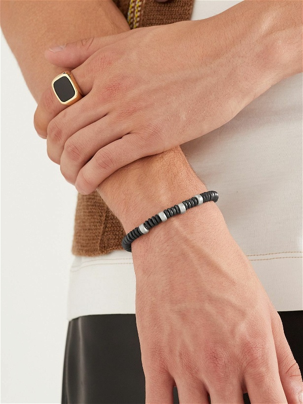 Photo: Jacquie Aiche - Heishi Silver and Onyx Beaded Bracelet