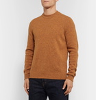 Mr P. - Mélange Shetland Wool Sweater - Brown