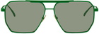 Bottega Veneta Green Aviator Sunglasses