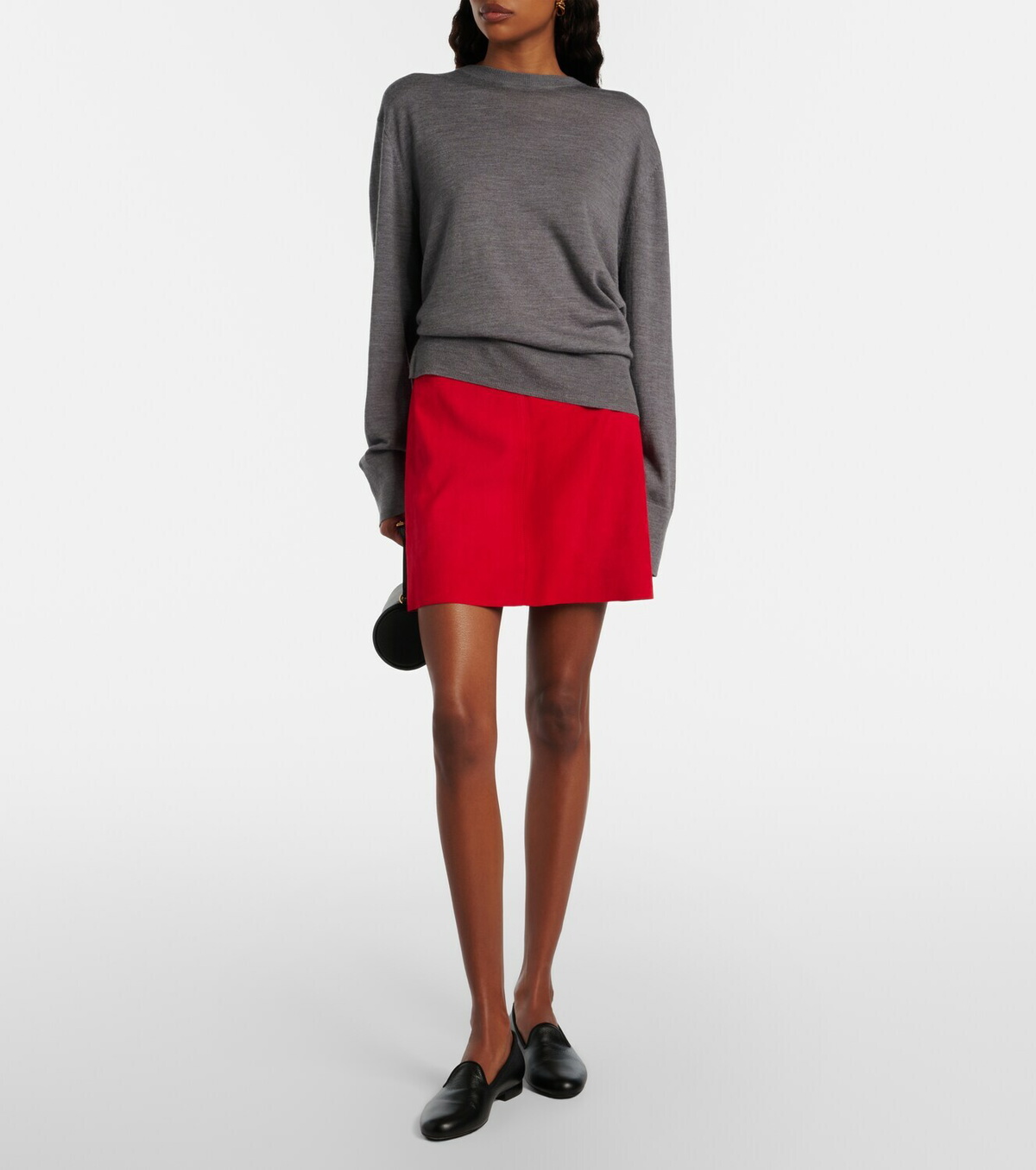 Stouls Lucie 22 suede miniskirt