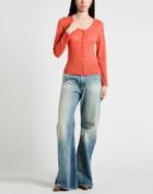 Majestic Filatures Womens Cardigan in Orange