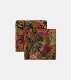 The House of Lyria Tigide set of 2 floral linen napkins