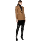 Saint Laurent Brown Wool Double-Breasted Blazer