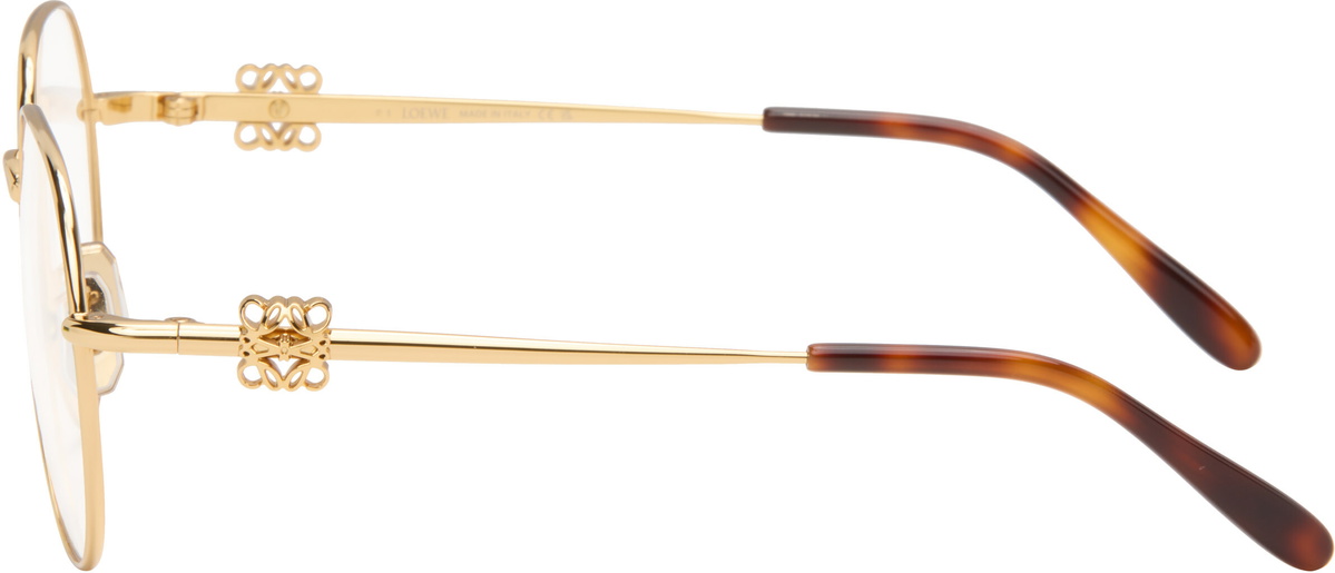 LOEWE Gold Anagram Glasses
