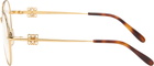 LOEWE Gold Anagram Glasses