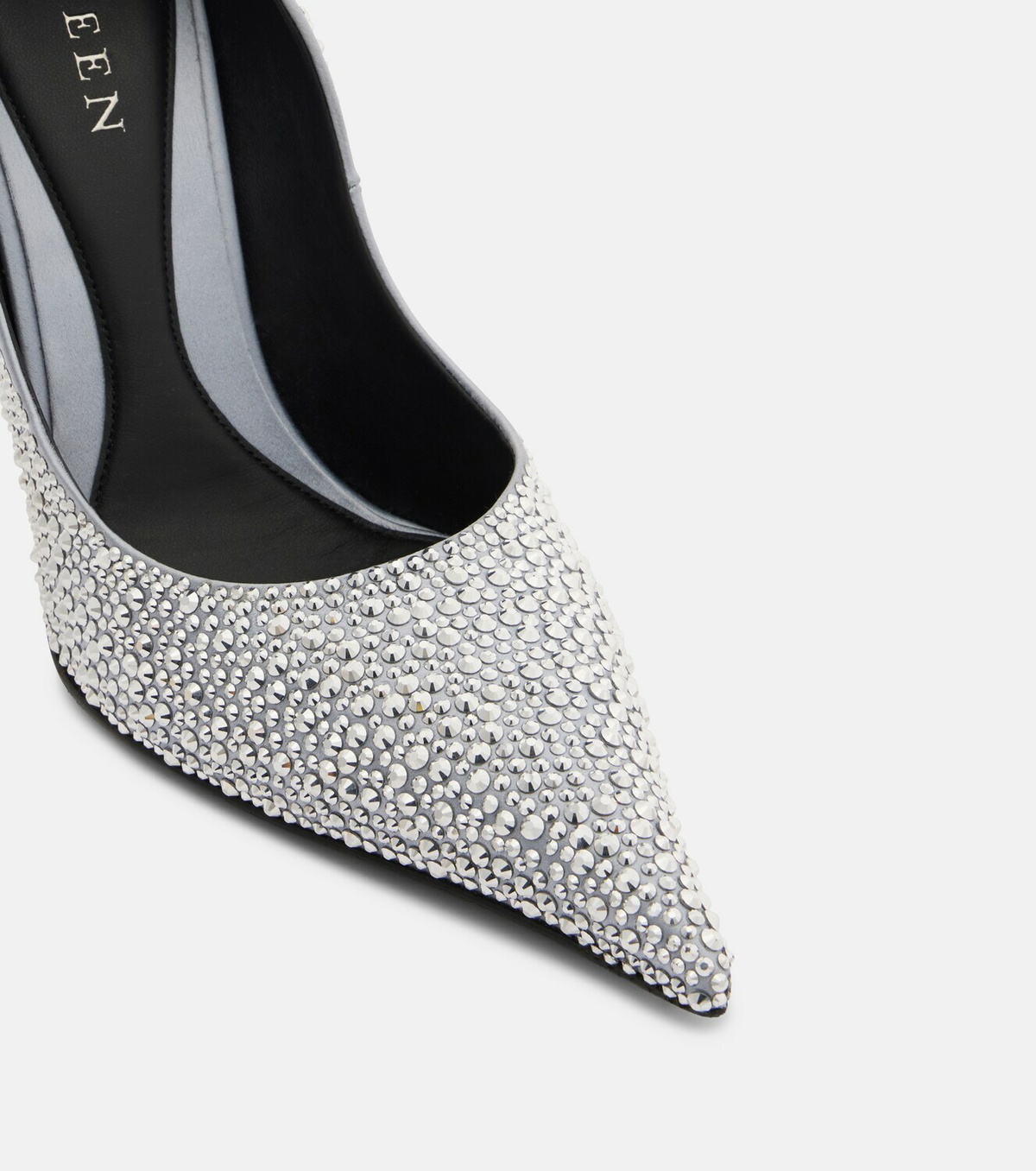McQueen Skull studded satin pumps