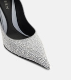 McQueen Skull studded satin pumps