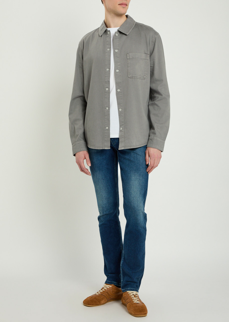 Paige Cotton-blend Shirt Grey