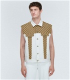 Gucci GG Supreme canvas sleeveless jacket