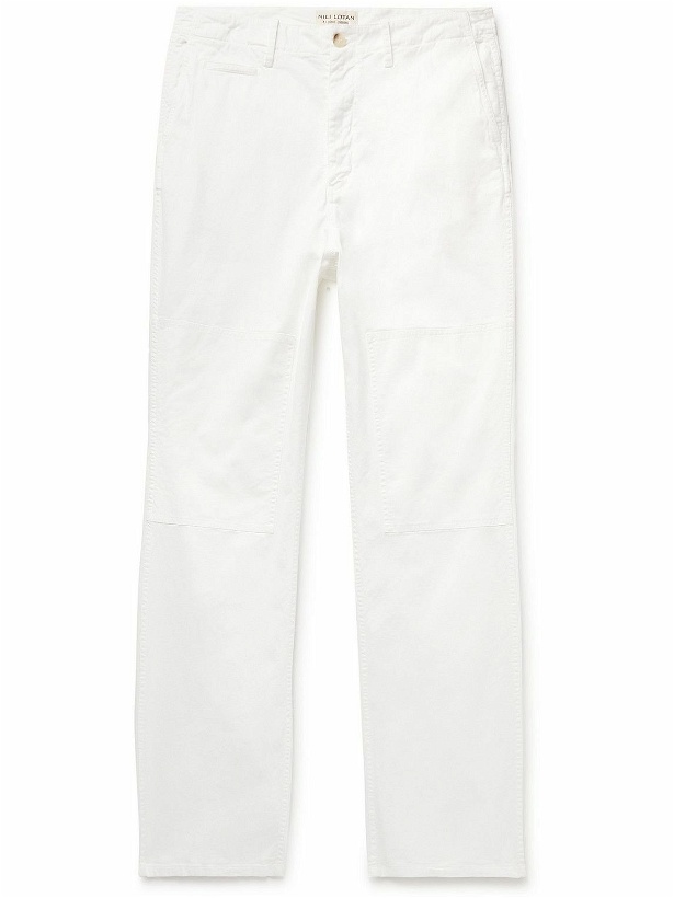 Photo: Nili Lotan - Dean Straight-Leg Panelled Cotton-Blend Twill Trousers - White