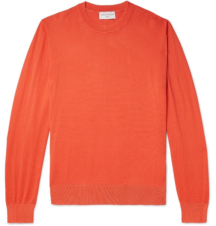 Photo: OFFICINE GÉNÉRALE - Neils Cotton Sweater - Orange