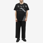 Balmain Men's Jolie Madame Print T-Shirt in Black/Grey