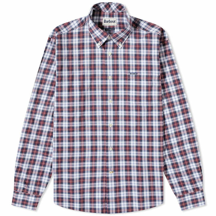 Photo: Barbour Men's Foxlow Tailored Shirt in Chilli Red Highland Check