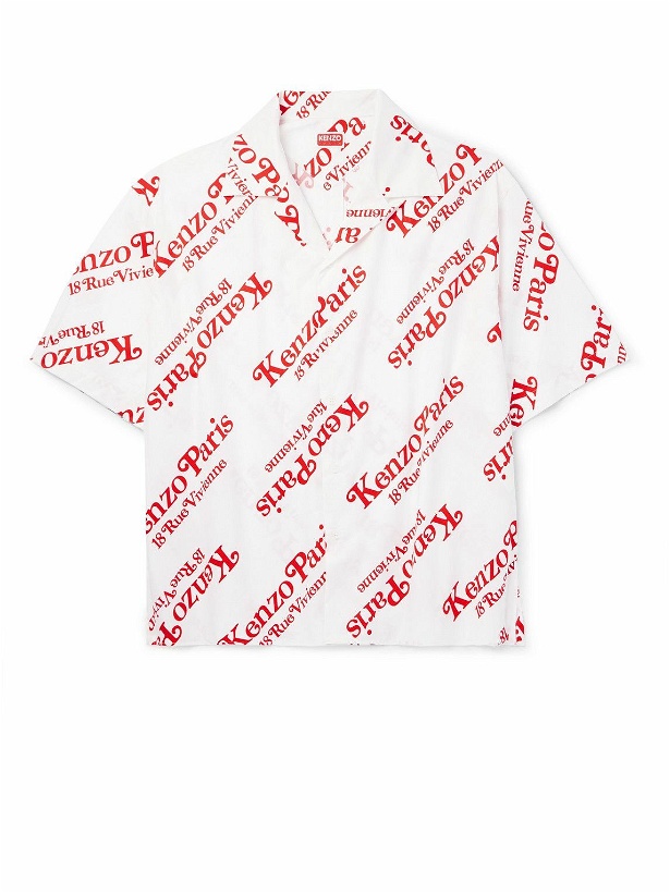 Photo: KENZO - VERDY Camp-Collar Logo-Print Cotton-Poplin Shirt - Multi