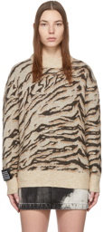 Ksubi Beige Pantera Intarzia Sweater