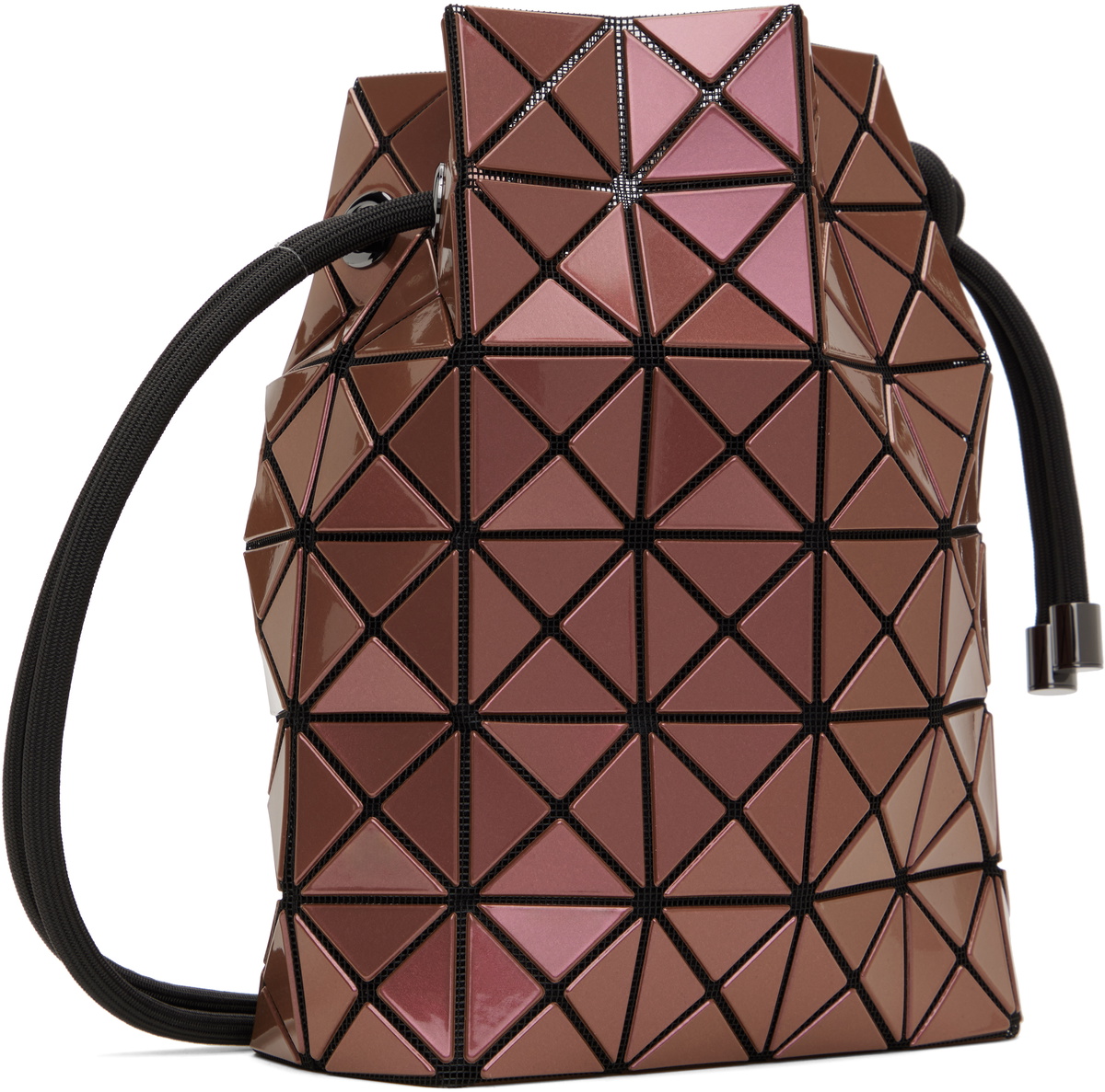 BAO BAO ISSEY MIYAKE Burgundy Wring Gloss Bag Bao Bao Issey Miyake