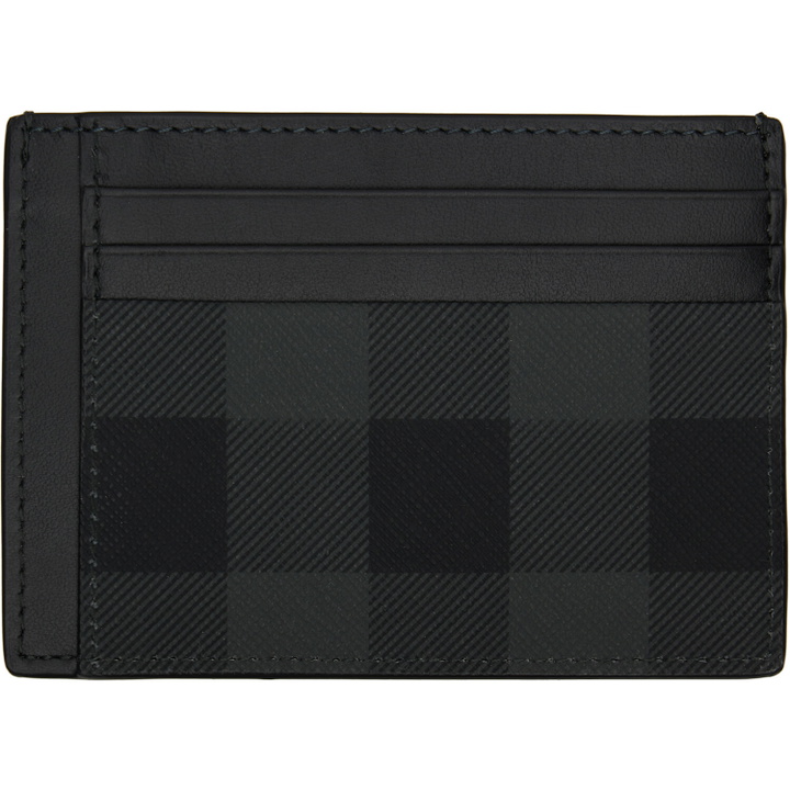 Photo: Burberry Gray Check Money Clip Card Holder