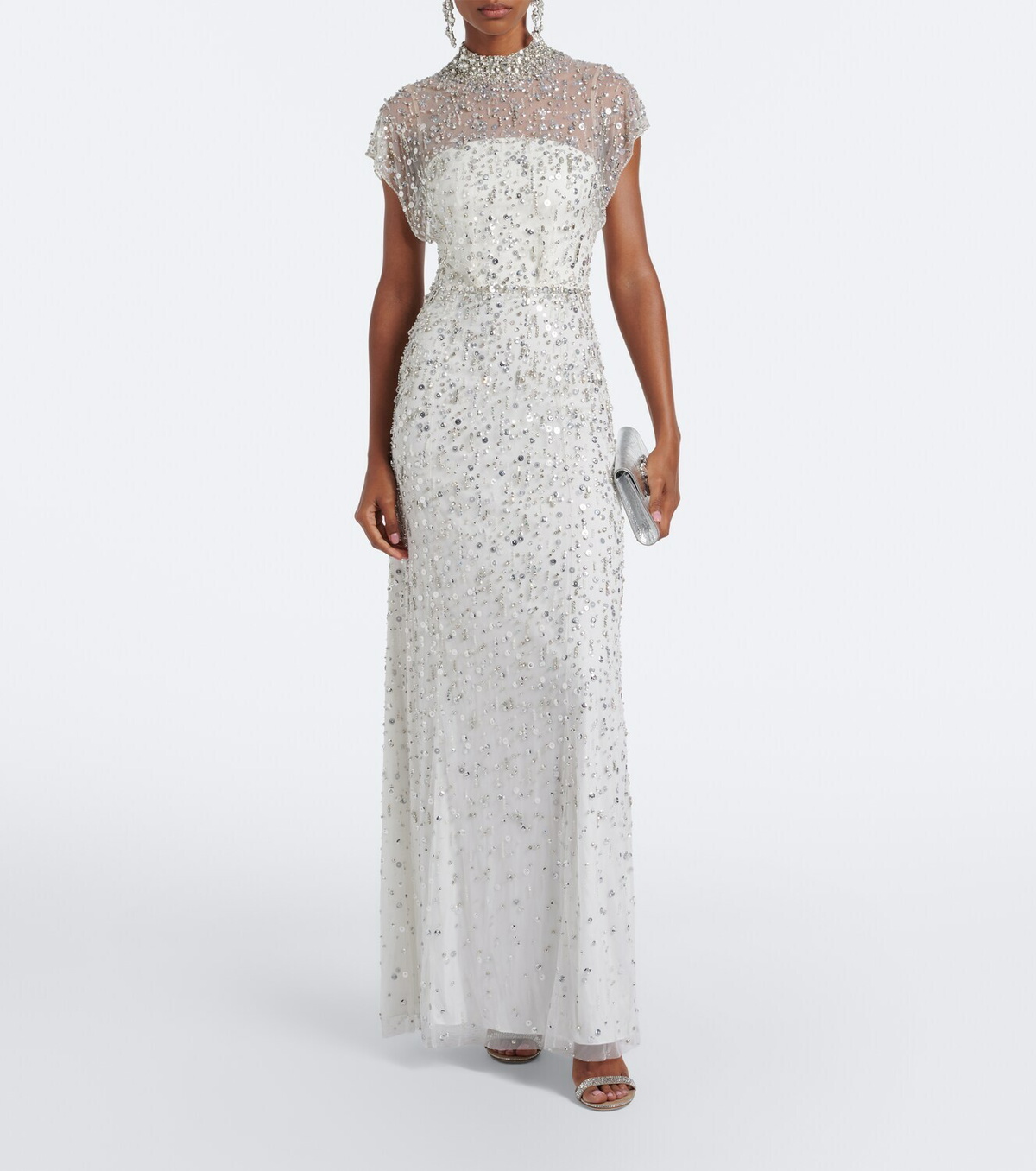 Jenny Packham Crystal Drop embellished gown