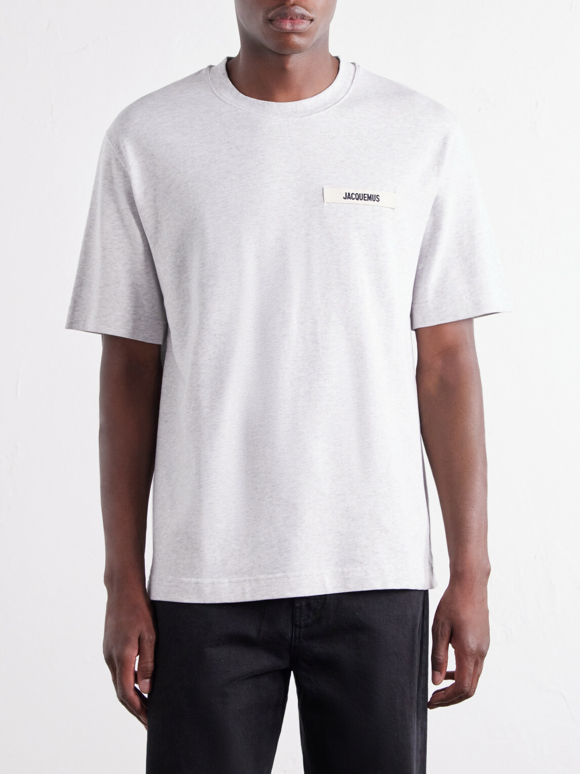 Jacquemus - Logo-Appliquéd Cotton-Jersey T-Shirt - Gray