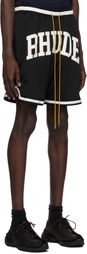 Rhude Black 'Rhude' Collegiate Basketball Shorts